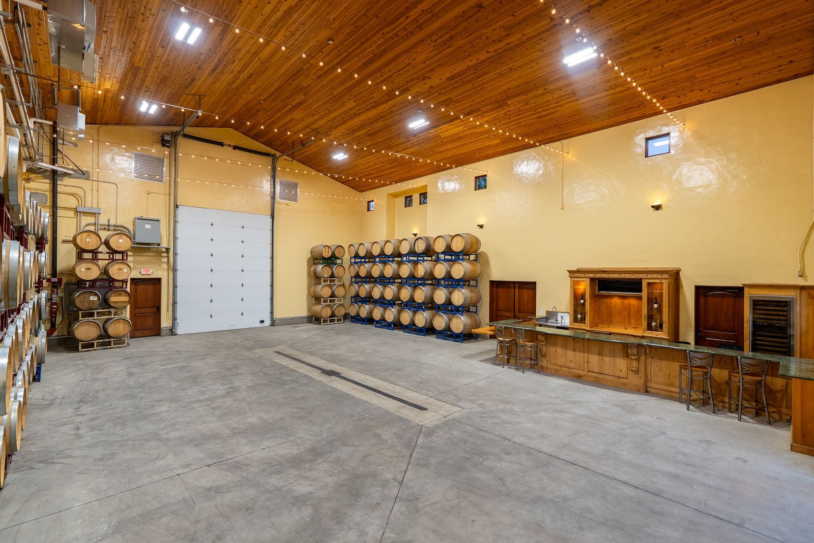 Barrel Room cellar and oak barrel racks