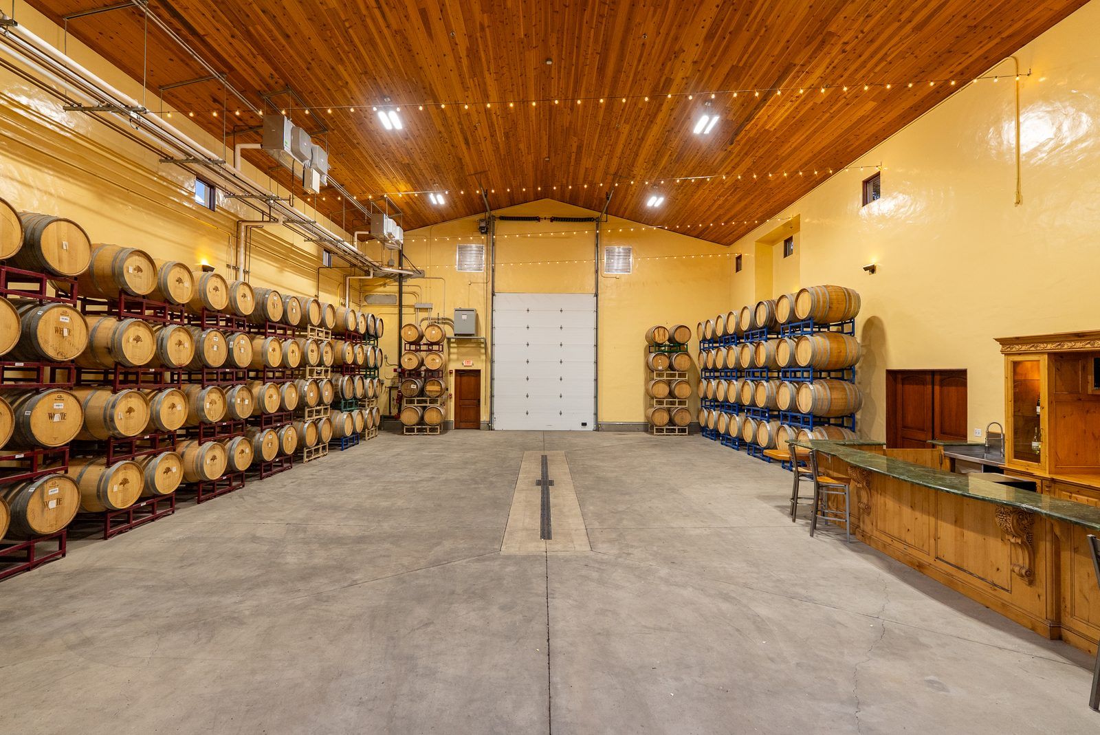 Barrel Room interior detail at Villa San-Juliette