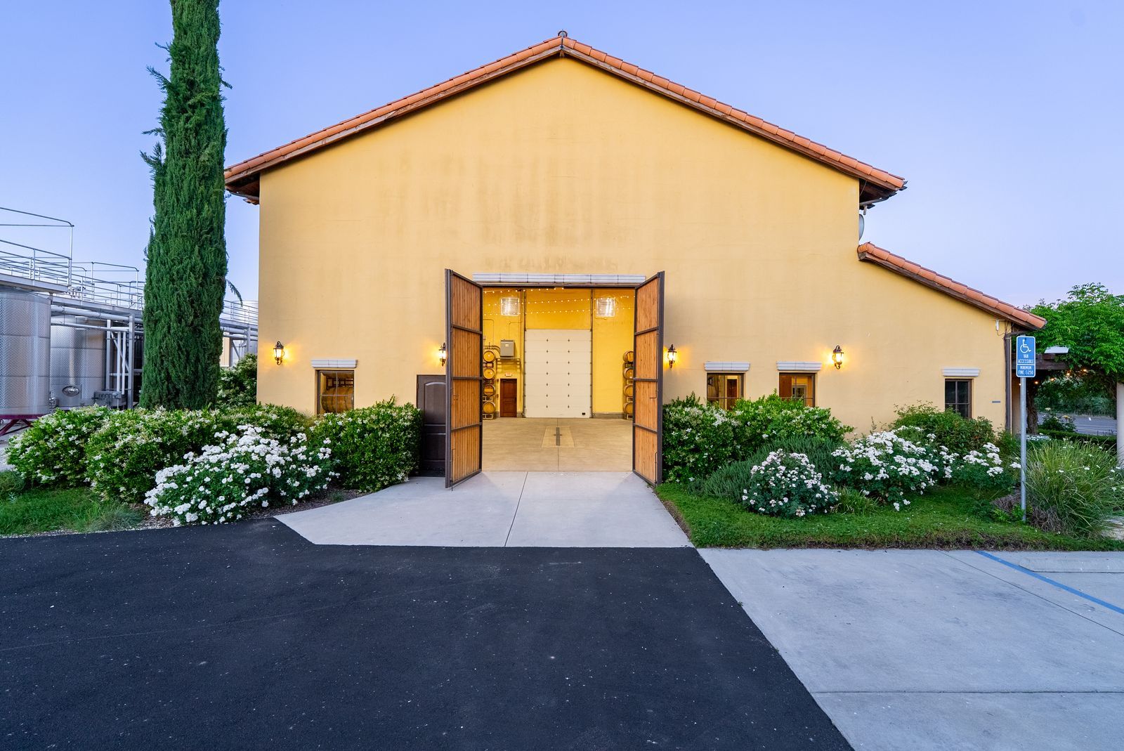 Barrel Room exterior entry at Villa San-Juliette