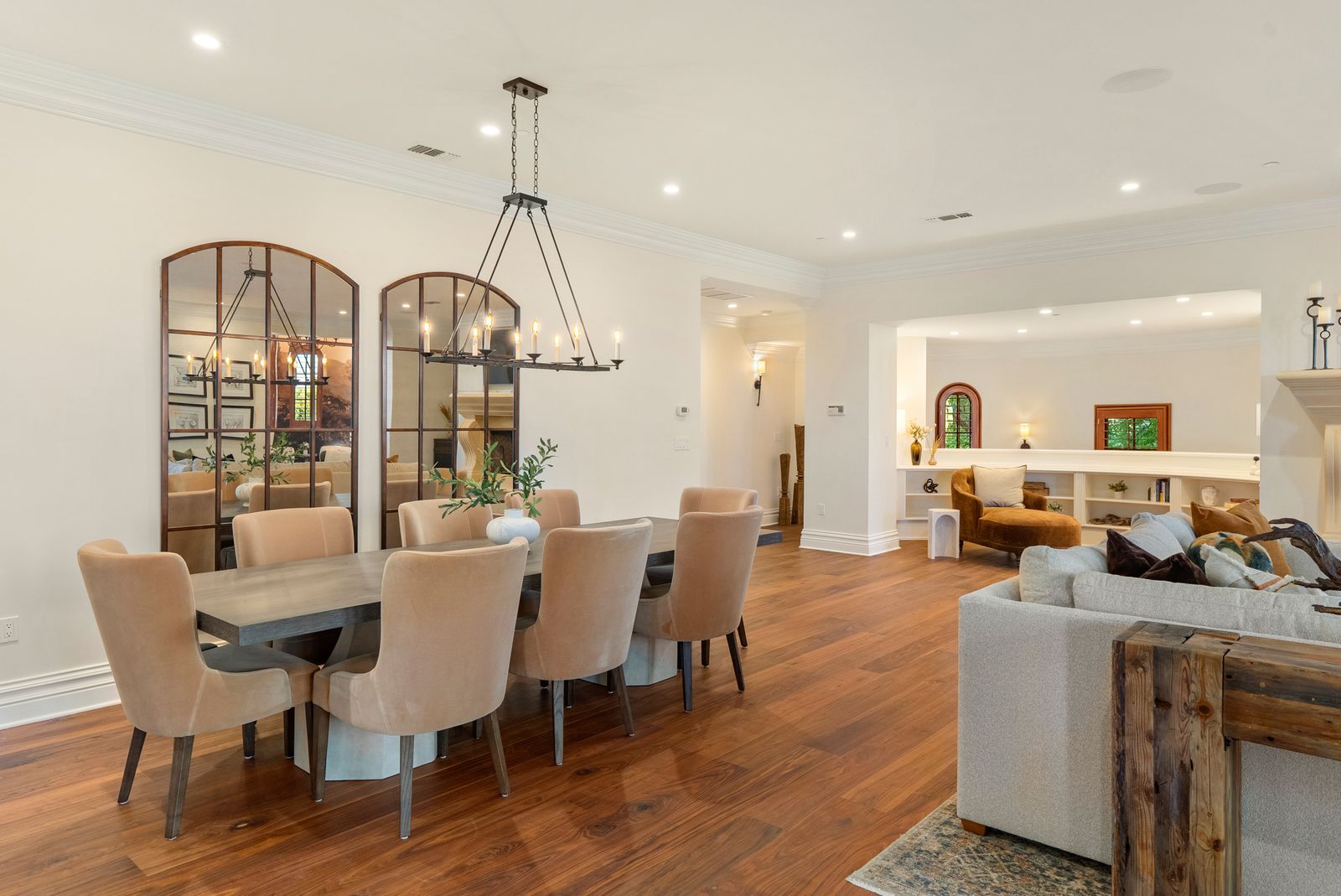 East Villa upstairs dining room and open living area
