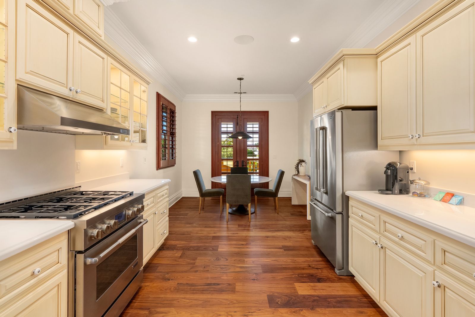 Wide view of the East Villa upstairs kitchen